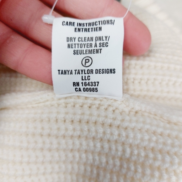 Tanya Taylor Cream V-Neck Sweater - Picture 9 of 10